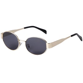 Bustlwor Retro Rectangular Sunglasses, Fashion Square Glasses, Classic Sunglasses, Provide an Excellent Viewing Experience and All-Round Eye Protection, Gold grey