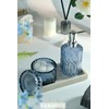 LaMarriti Blue Bathroom Accessories Set, 4 Pack Clear Glass Bathroom