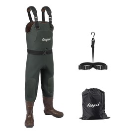 OXYVAN Duck Hunting Waders with 200G Rubber Boots Insulated,Neoprene Fishing Chest Waders for Men & Women (14)
