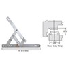 Truth EP28024 24" Heavy-Duty 4-Bar Stainless Steel Window Hinge