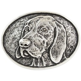 BELTINGER Belt Buckle German Short Hair 4.0 cm Buckle Interchangeable Buckle Belt Buckle 40 mm Solid for Hunting Outfit, Antique silver