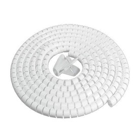 Cable Tidy Wrap, Cutable Spiral Binding Tube, Wire Organizer for TV/PC/Computer/Home Enthertainment (2M- White)