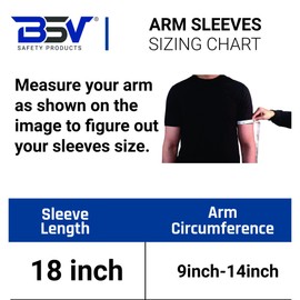 BSV Kevlar Cut, Scratch, Bite, and Heat Resistant Arm Protection Sleeves with Finger Openings - Unisex, 18 Inches, Desert Tan, 1 Pair