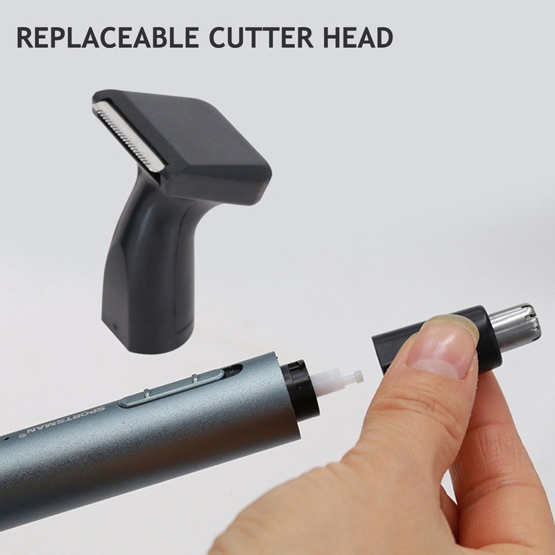 Electric Nose Hair Trimmer Aluminum Tube Body Arched Cutter Head