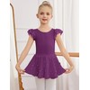 Zaclotre Ballet Leotards for Girls Toddler Ruffle Sleeve Crisscross Back