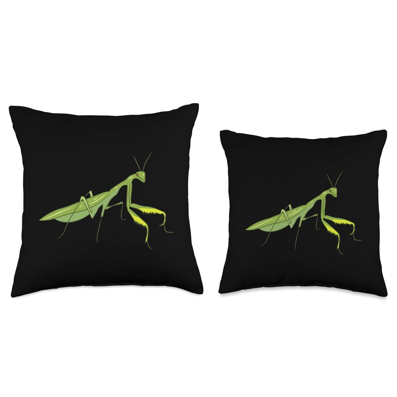 Cute Praying Mantis Love Funny Praying Mantis Throw Pillow