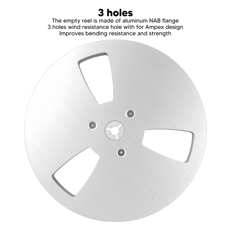1/4 7 Inch Empty Tape Reel 3 Holes Wind Resistance