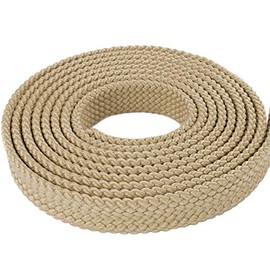 1 Inch PolyPro Rope - Soft Flat Hollow Braid (Tan, 25 Feet)