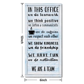 We Are A Team Office Signs Decor, In This Office Sign, Hanging Wood Sign Office Décor, Motivational Quotes Wall Décor, Office Wall Art, Human Resources Office Wall Décor, Team Gift, Gift for Leader D1