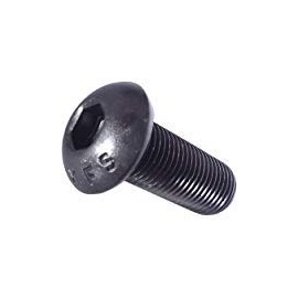 1/4"-20 x 3/8" Button Head Socket Cap Screw, Allen Socket Drive, Black Oxide, Alloy Steel, Full Thread - Quantity 50 - by Fastener Depot, LLC