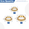 Glarks 6pcs G1 G1/2 G3/4 3 Sizes Brass Lock Nut