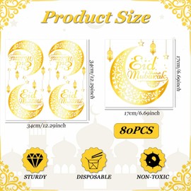 Exclusive Ramadan Table Decoration - Pack of 80 Eid Mubarak Napkins, Hajj Mubarak Decoration, Ramadan Napkins - Perfect for Ramadan Decoration and Eid Mubarak Decoration