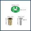 INFINAUTO 20pcs Motorcycle Green Fender Bumper Washer Bolt Nut Kit