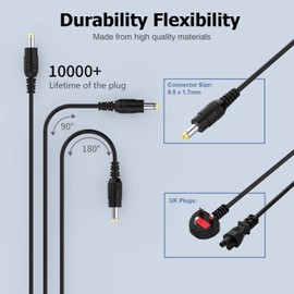 65W Laptop Charger 19V Power Cord for Acer Monitor S202HL S271HL SB220Q R240HY S220HQL S230HL S231HL S232HL S240HL S241HL; H226HQL H236HL H276HL G226HQL G236HL G246HL GN246HL 65W Monitor Power Supply
