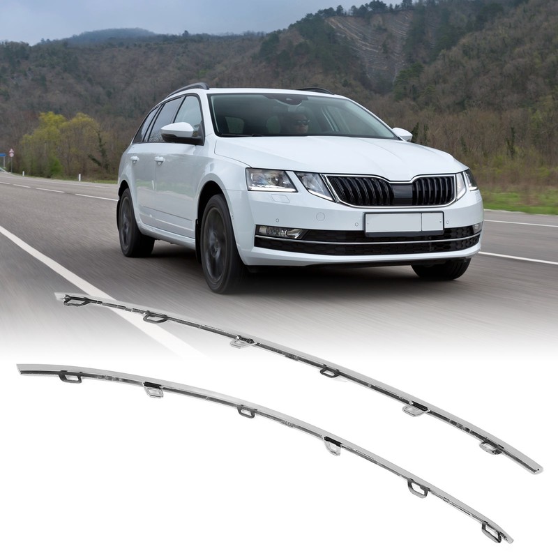 1 Pair Front Bumper Grille Chrome Trim 5E0853768 Left Right