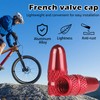 BOROLA 仏式バルブキャップ 4個パック 陽極酸化アルミニウム合金 自転車 自転車 タイヤキャップ ダストカバー 赤い
