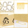 Gold 95th Birthday Crown Tiara - Women's Birthday Sash and