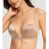 Lemorosy Women's Deep U Plunge Strapless Bra Underwire Low Cut