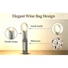 WOFALO store Stylish Resin Handle Wine Bottle Bag with Marble-Pattern