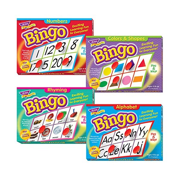 TREND Enterprises Beginner Bingo 1 Bingo Games Combo Set, 8-1/2 x 7-3/4 x 10-1/4 in