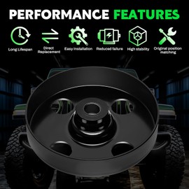 Yueidung 8972414162 Vacuum Pump Pulley Compatible with 1995-2007 Isuzu NPR HD Gas V8 LQ4 L31 LY6 L05, Replace 8972414162