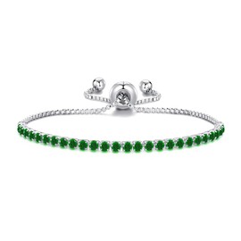Philip Jones Green Tennis Friendship Bracelet Created with Zircondia® Crystals
