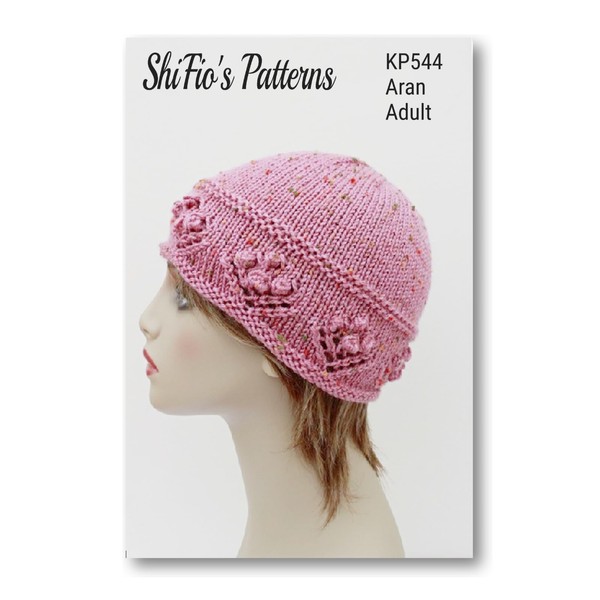 Paper Knitting Pattern for Ladies Hat, Instruction Booklet KP544 White