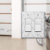 Amerelle Diamond Plate Double Rocker Stamped Aluminum Wallplate