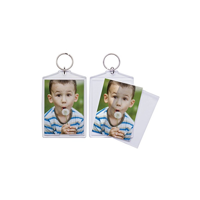 Snapins 2.5" x 3.5" Jumbo Acrylic Snap-in Photo Keychains -