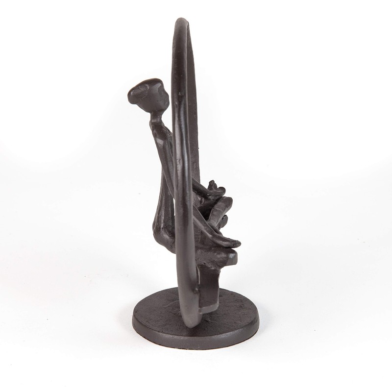 Danya B. Meditation Circle Cast Iron Sculpture | Contemporary Metal