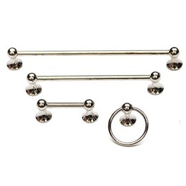 MyTinyWorld Dolls House Miniature 1:12th Scale Chrome Towel Rail Set.