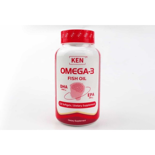 KEN Triple Strength Omega 3 Fish Oil with DHA 1000mg