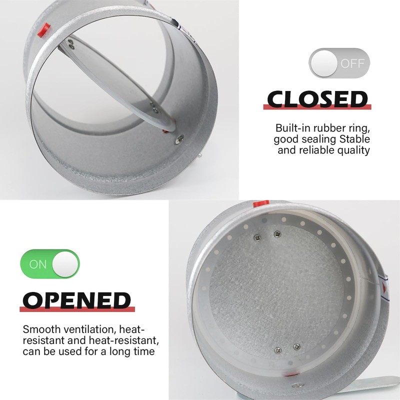 YOLUFER HVAC Duct Manual Volume Damper, Air Flow Regulator, Airflow