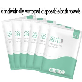 SZLYTYUN 6 Pack Disposable Bath Towels Shower Bath Body Large Towels for Business Travel Portable y 27.5 * 53 inches