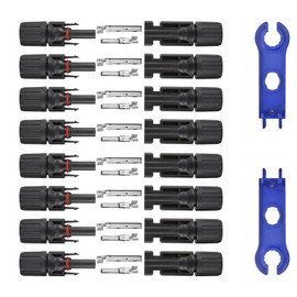 Usngsny 16 PCS Solar Panel Connectors, Male/Female IP67 Waterproof 1000V 30A Solar Cable Connectors (8 Pairs) with 2 Spanners（10AWG）