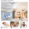 JSAITEE Ceiling Fans with Lights, 42 Inch Low Profile Ceiling