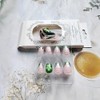 Press on Nails Green Short Oval,YIHONGYAN Summer Flowers Petal Designs