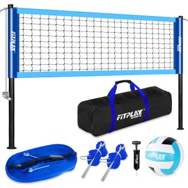 Outdoor Portable Volleyball Net Set with Anti-Sag Winch System