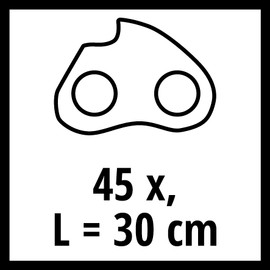 Original Einhell Replacement Chain 30 cm (Chainsaw Accessories, Suitable for Cordless Chainsaw Fortexxa 18/30, Chain Length 30 cm, 45 Drive Links, 3/8 Inch Chain Pitch)