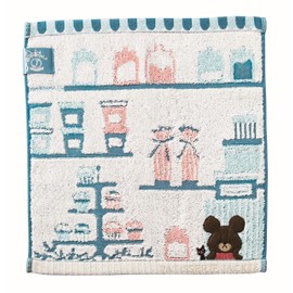Marushin 4335001000 Hand Towel, Bear's School, 13.4 x 14.2 inches (34 x 36 cm), Patisserie Jack, 100% Cotton