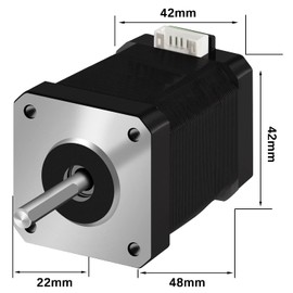 SIMAX3D Nema 17 stepper motor 42-48 1.5A-3.8V 2 phase 4 wires 1.8 degrees with 39.3 inch cable for Creality CR-10 10S Ender 3 3D printer/CNC extruder and Y-axis