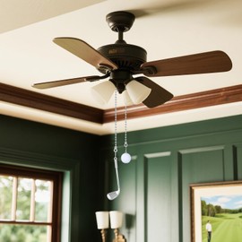 Dotlite 2Pcs Golf Ceiling Fan Pull Chain, Sport Theme String Charm Decorative Extension 14", Fun Light Chains Extender with Connector Accessories for Home Décor