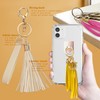 Burro Leather Tassel Women Keychain Car Keyring Handbag Accessories with