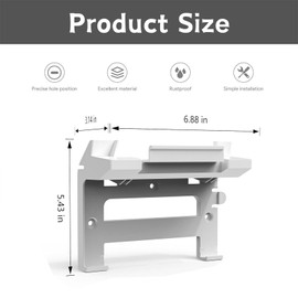 Zatelitount Starlink Gen 3 Mount, 2 in 1 Starlink Standard V3 Mesh Router and Gen 3 Power Supply Brackets, Star Links Internet Satellite Kit Accessories, UTR-32 Holder, ABS Wall Space Saving Stand
