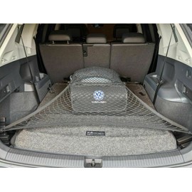 EACCESSORIES EA Rear Trunk Organizer Cargo Net for Volkswagen TIGUAN 2018-2023 – Floor Cargo Net for SUV - Premium Mesh Car Trunk Organizer Vehicle Carrier Storage - Compatible with VW TIGUAN
