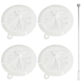 Scettar 4 Food Filters, 100/200/300/400 Mesh Filter Nylon Strainer Filter 13cm Reusable Suitable for Filtering Juice, Milk, Wine, Coffee and Wine