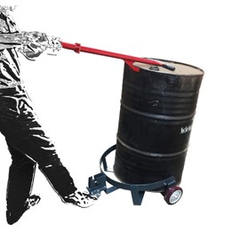 55 Gallon Drum Dolly, Drum Caddy, Drum Truck, Steel, PU Wheels, Low Profile, 1100 lbs Capacity, Pake Handling Tools