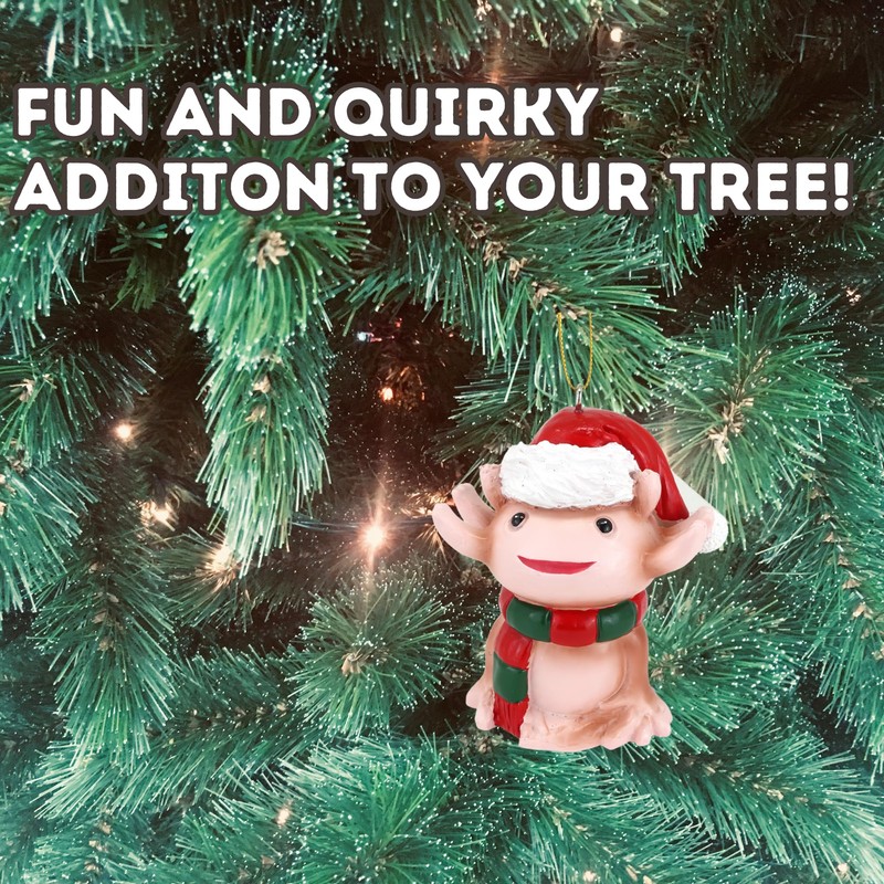Axolotl Christmas Tree Ornament, Cute and Festive Holiday Accessory, 3.5
