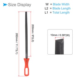 CoCud Metal Triangular File, 8" Blade Length, T12 Bearing Steel Cut Mill Hand Rasp with Non-Slip Handle - (Applications: for Wood, Metal, Plastic), 2Pieces