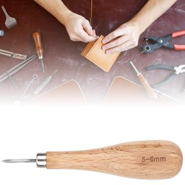 Convenient for storing leather awl, easy labour-saving, easy to use diamond awl, leather craft works for making leather crafts (5-6 mm)